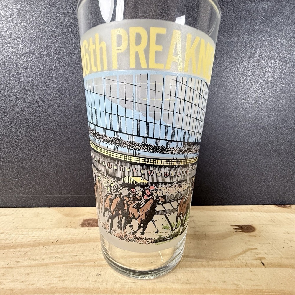 Original 106th PREAKNESS Pimlico 1981 Mint Julep Glass Horse Racing Souvenir - Picture 6 of 7